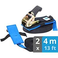 valonic eslingas con carraca | Acolchado | EN-12195-2 | cinchas de Amarre con trinquete | para Sup Board o Moto | 800 Kg…